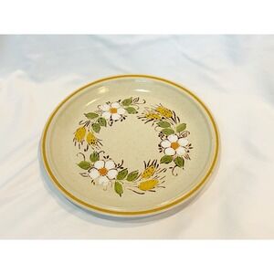 Hearthside Prairie Flowers Garden Festival Hand Paint Stoneware Dinner Plate MCM